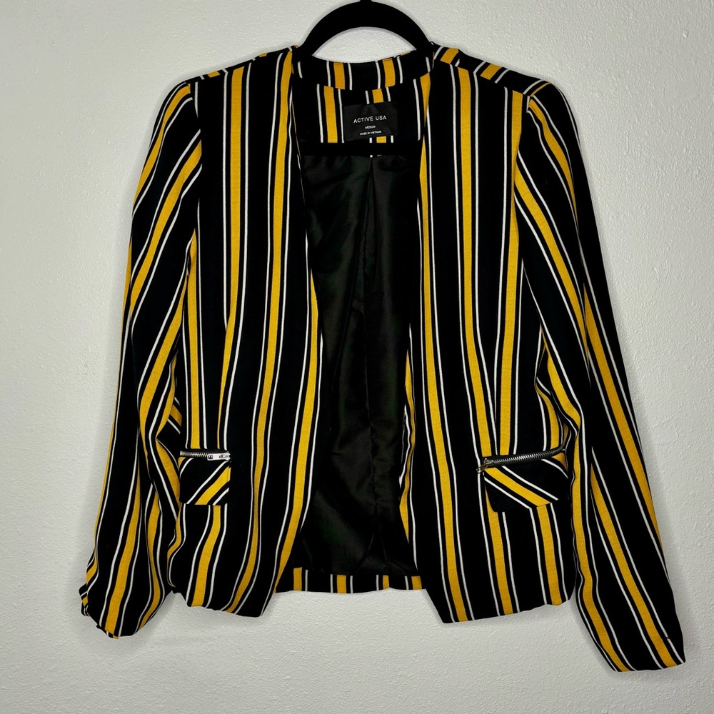 Multicolor striped blazer size medium
